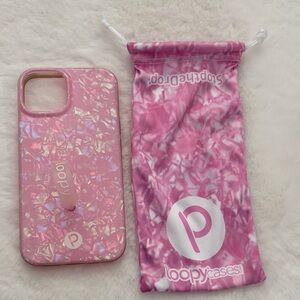 Loopy iPhone 13 Pink Opal Shell Case